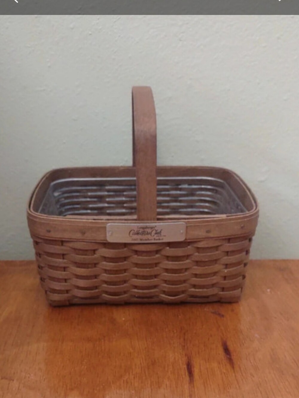 Longaberger 2007 Exclusive Collectors Club Charter Members Basket 8"x5"x4"